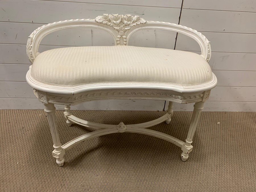 A French style sofa/bench (H68cm W94cm D48cm)