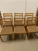Six Mid Century dining chairs