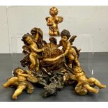 Seven various cherub wall hanging