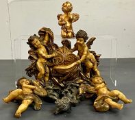 Seven various cherub wall hanging