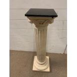 A marble top column pillar ideally plant stand (H78cm Sq21cm)
