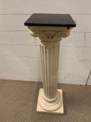 A marble top column pillar ideally plant stand (H78cm Sq21cm)