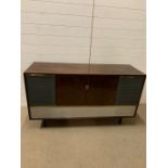 A Mid Century Decca radio gram with turn table serial no:60571, Decca model SRG 700 1960's (H77cm