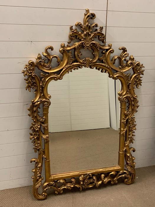 A large gilt frame mirror (H165cm W110cm)