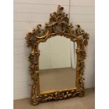 A large gilt frame mirror (H165cm W110cm)