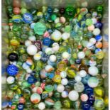 A Large selection of marbles, contemporary and vintage