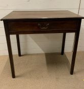 A mahogany hall table with drawer by Spillman and Co Martins Lane London (H73cm W75cm D44cm)