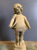 A statue of a little girl holding out her dress (H60cm)