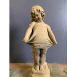 A statue of a little girl holding out her dress (H60cm)