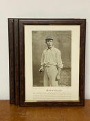 Three Vintage prints of cricketers from Eton and Wellington colleges.