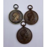 Three Royal Academy of Music medals, one Silver and two Bronze : All awarded to a Dorothy Bramley