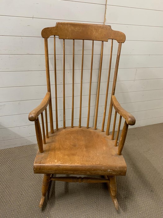 Nichols and Stone Co rocking chair (H110cm W57cm D51cm) - Image 3 of 9