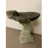 A garden stone bird bath in the form of a fish (H45cm)