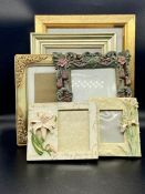 A selection of photo frames, various sizes