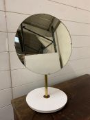 A Mid Century Circular Mirror (H53cm Dia33cm)