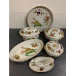 A selection of Royal Worchester "Evesham" tableware to include, fish dish, gravy boat etc