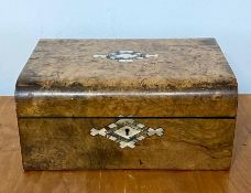 A walnut workbox