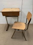 A school desk and chair (H76cm W57cm D46cm)
