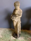 A goddess holding a shell, garden statue