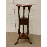 A mahogany shaving stand (H86cm)