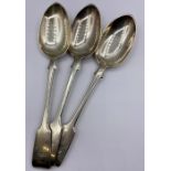 Three table spoons (Charles Boynton) London 1894 (233g Total weight)