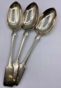 Three table spoons (Charles Boynton) London 1894 (233g Total weight)