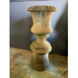 A reclaimed garden urn on base (H83cm)