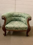 A Victorian tub arm chair