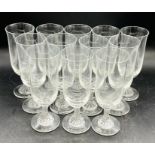 A Selection of twelve British Airways champagne glasses.