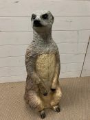 A life size plastic model of a Meerkat