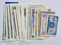 A selection of twenty five mint worldwide notes