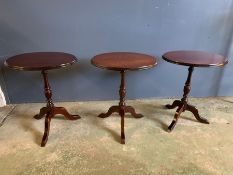 A trio of occasional tables (H50cm W40cm)