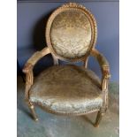 A French style gilt chair