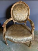 A French style gilt chair