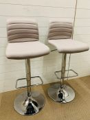 A pair of contemporary kitchen/bar stool