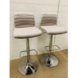 A pair of contemporary kitchen/bar stool
