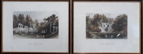 A pair of 19th century prints by T. Allom of "Virginia Water" (21x27 cm). (2)