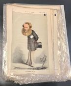 A group of originals and repros Vanity Fair chromolithographies caricatures of Victorian