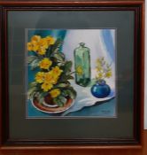 John H. Taylor (act.XXI), "Yellow primrose and jazmine", signed lower right, watercolour on wove