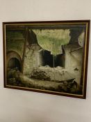 A 20th century English school, New ruins, signed: 'M.Cook' and dated 1980 verso, oil on canvas,