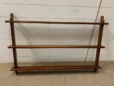 A wooden wall hanging rack (H72cm W105cm)