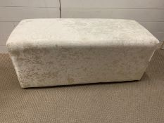 A faux fur/suede bench (H43cm W100cm D40cm)