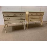 A pair of French chest of drawers (H80cm W80cm D47cm)