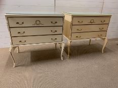 A pair of French chest of drawers (H80cm W80cm D47cm)