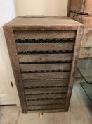 A vintage wooden apple rack stand or vegetable storage. Ten drawers 1930's (H120cm W65cm D65cm)