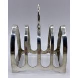 A Hallmarked silver toast rack