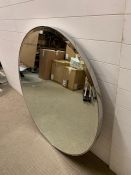 An oval mirror