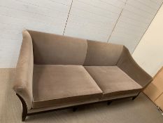 A three seater designer sofa (H90cm W263cm D100cm Seat Height 43cm)