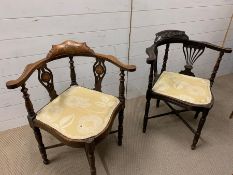 Two Regency corner chairs