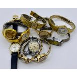 A small selection of Ladies wristwatches, various makers and styles.